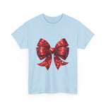 Shiny Red Bow Unisex Tee for Valentine's Day