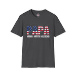 Patriotic Papa T-Shirt, Father's Day Gift, Unisex Tee, Dad's Shirt, Family Reunion Wear, Myth Legend Man Tee