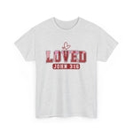 Loved - T-Shirt with Bow and Hearts 2 - Inspired by John 3:16