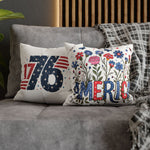 Patriotic Floral Pillowcase