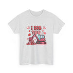 Valentine's Day 'I Dig You' T-Shirt with Excavator and Hearts - Fun and Unique Design