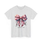 Loved T-Shirt with Bow and Hearts - Inspired by John 3:16