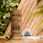 World's Best Dad Tumbler | 20oz Matte Skinny Drinkware, Gift for Father's Day, Cool Dad Mug, Travel Cup, Unique Dad Present
