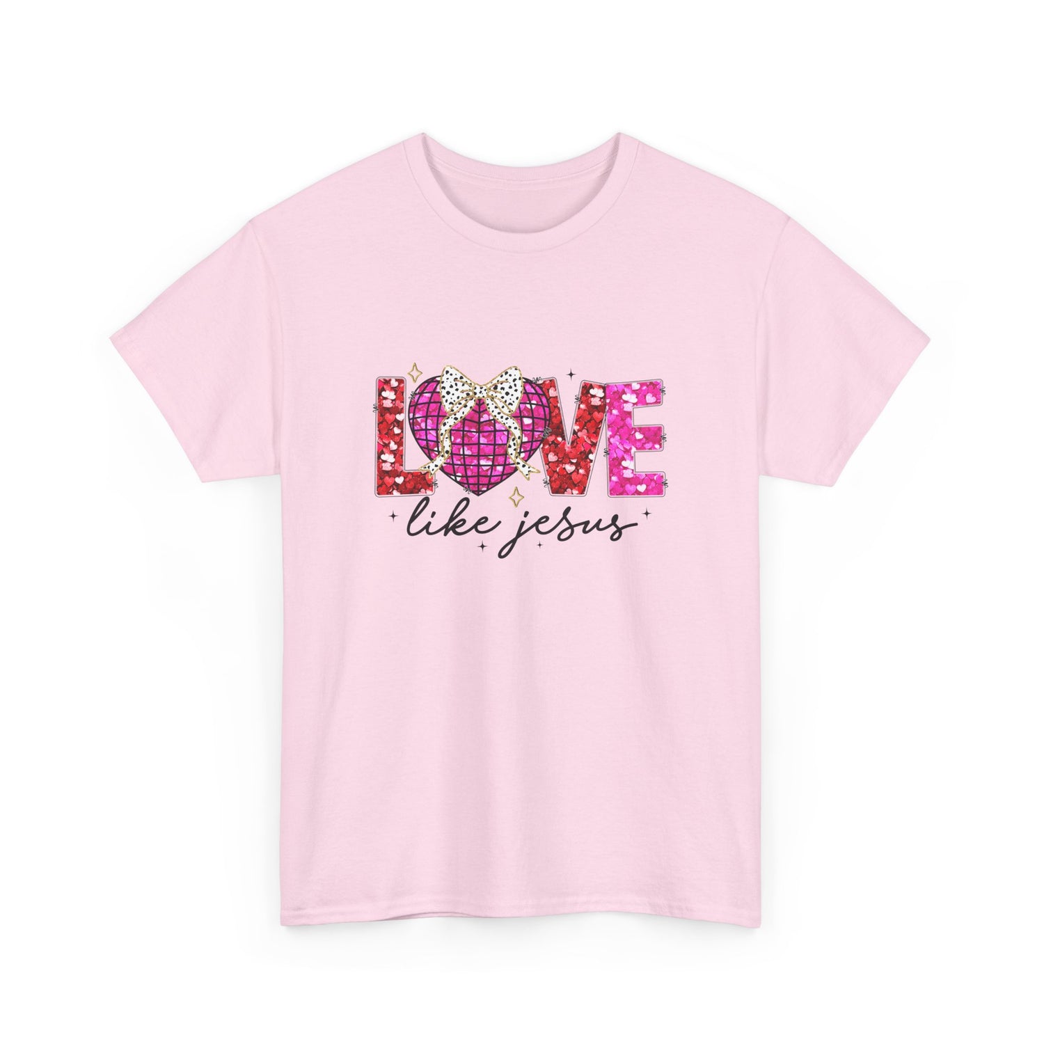 Valentine's Day T-Shirt - Love Like Jesus Design with Heart