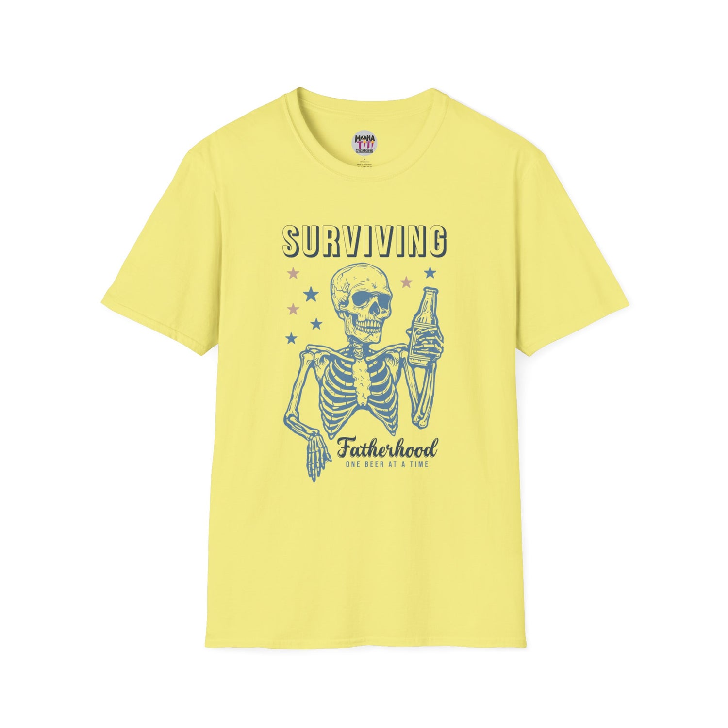 Funny Skeleton Dad T-Shirt, Unisex Softstyle Tee for Father's Day, Parenting Humor, Gifts for New Dads, Halloween Fashion
