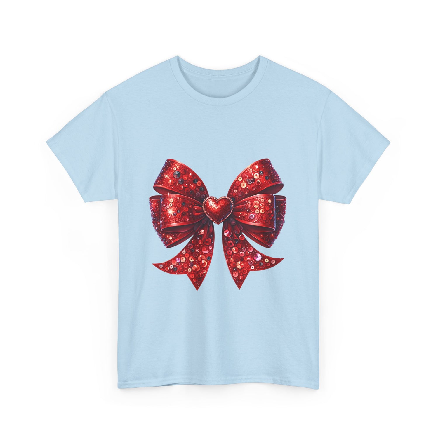 Shiny Red Bow Unisex Tee for Valentine's Day