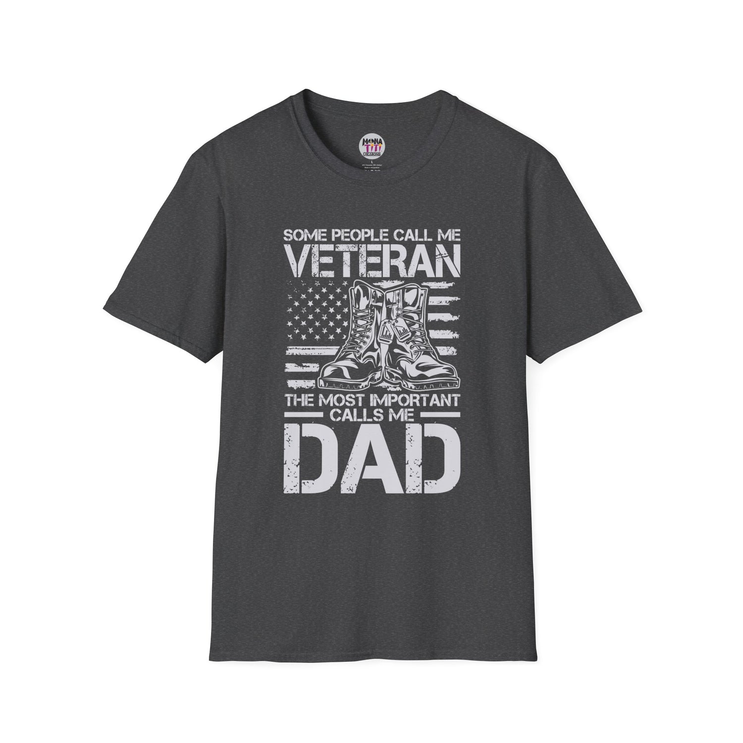 Veteran Dad T-Shirt, Softstyle Tee for Father's Day, Veteran's Gift, Casual Wear, Patriotic Apparel, Gift for Veterans