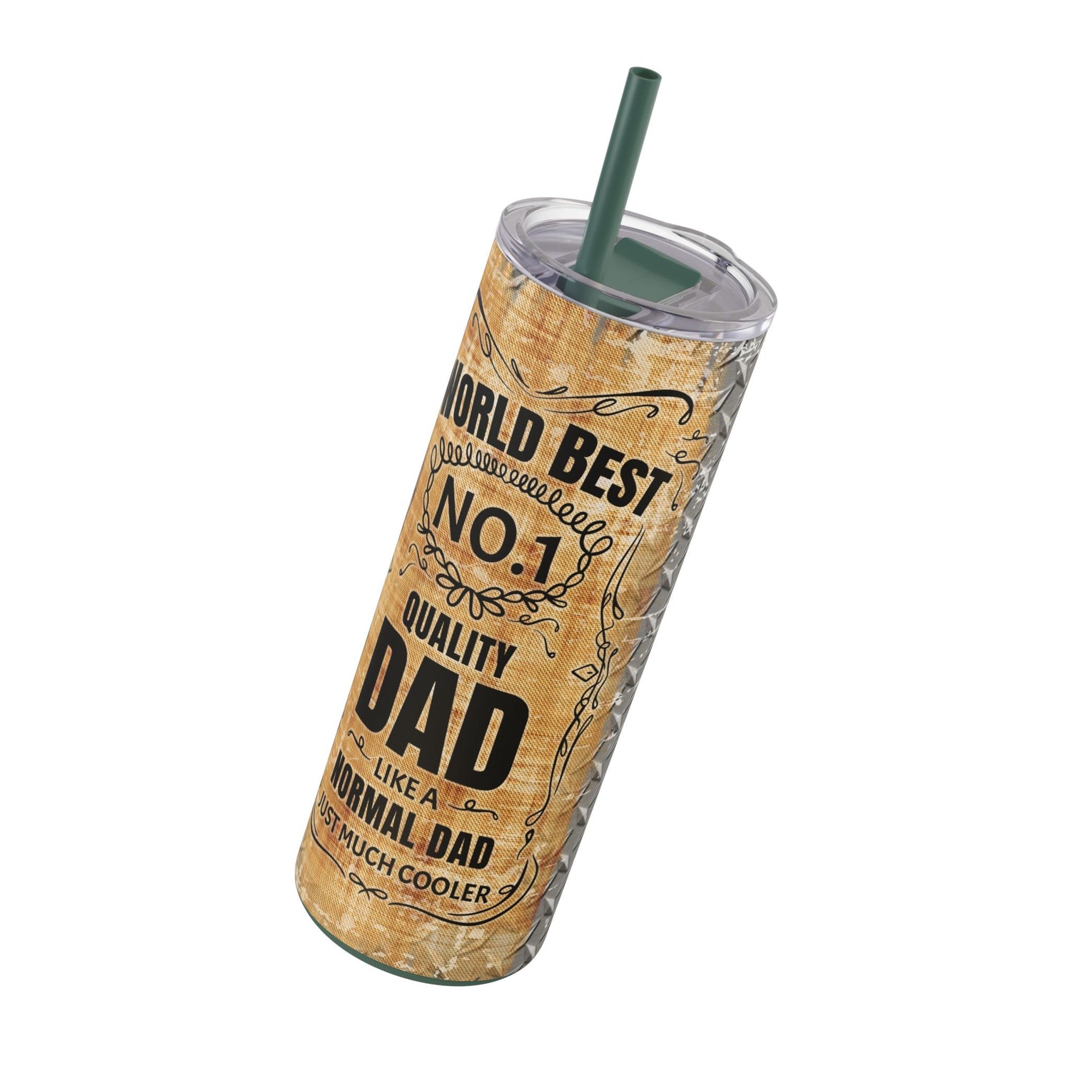 World's Best Dad Tumbler | 20oz Matte Skinny Drinkware, Gift for Father's Day, Cool Dad Mug, Travel Cup, Unique Dad Present