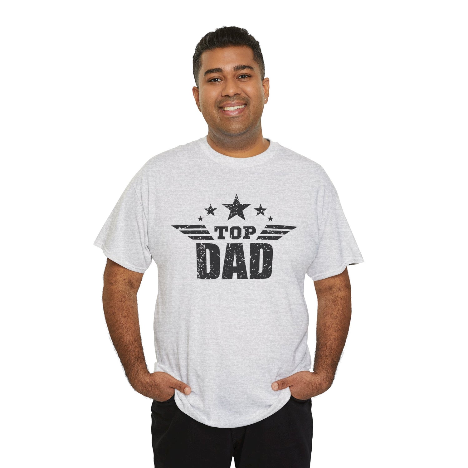 Top Dad Cotton Tee, Father's Day Gift, Dad T-Shirt, Funny Dad Shirt, Casual Wear, Gift for Him