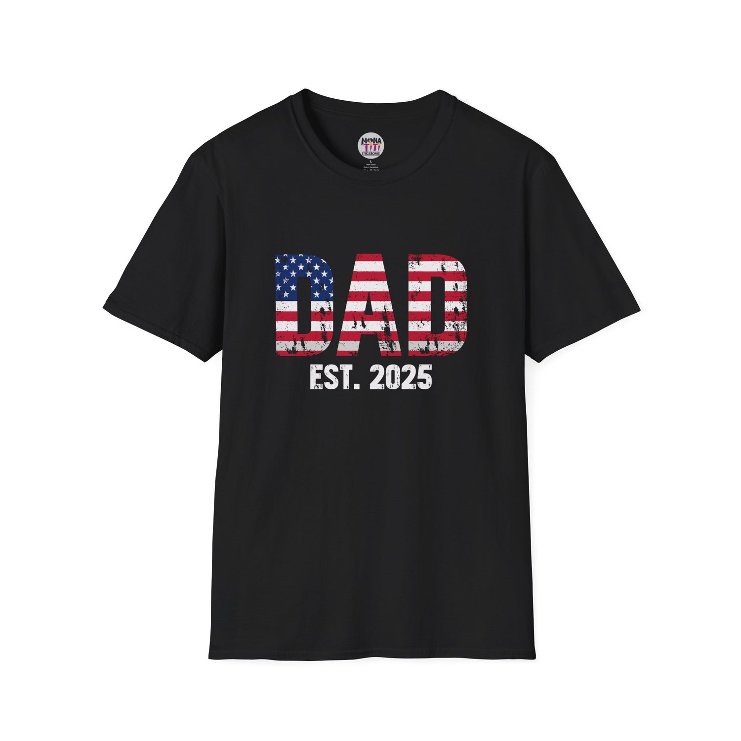 Dad Est. 2025 T-Shirt | Unisex Softstyle Tee for New Fathers | Perfect Father's Day Gift, Baby Announcement, Family Celebration