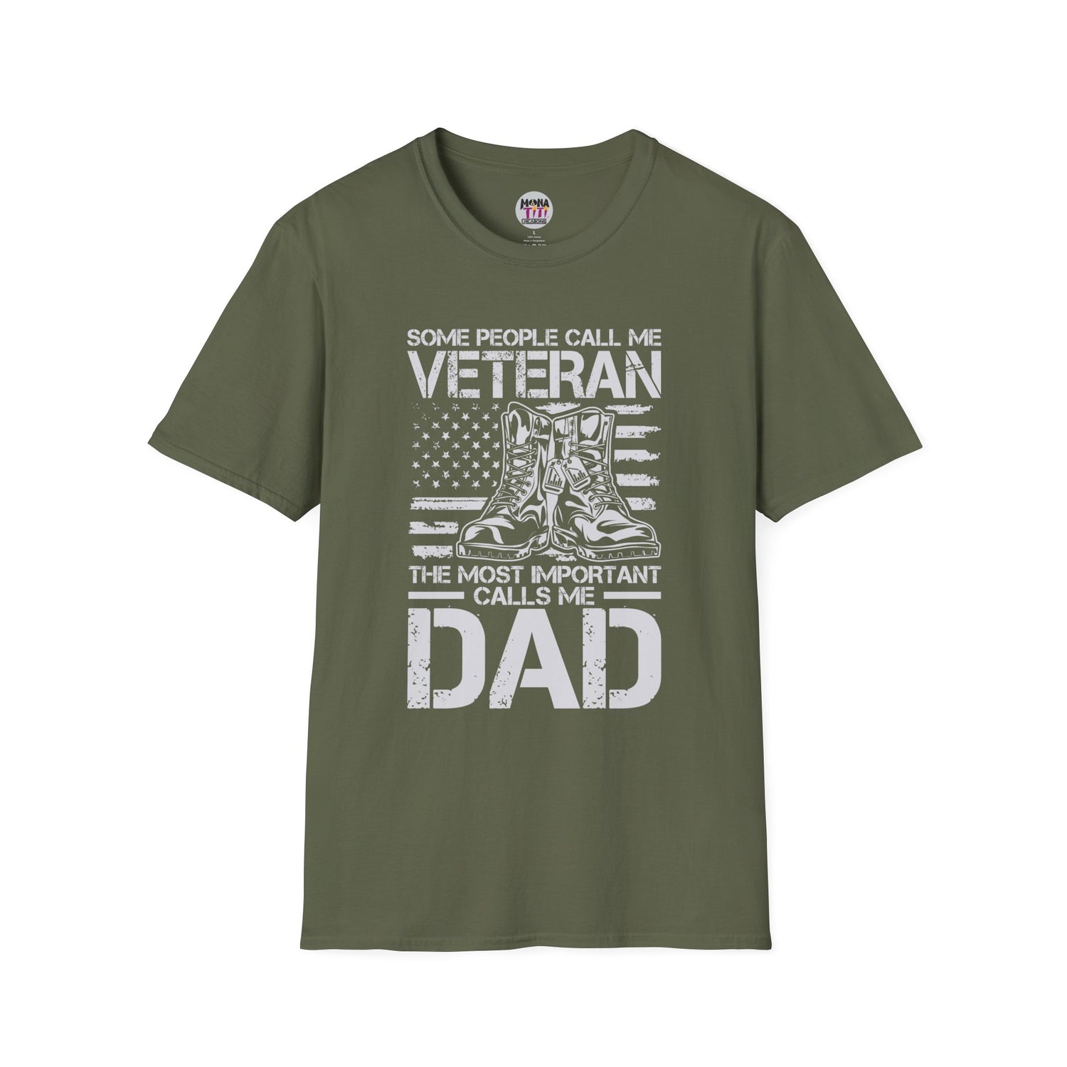 Veteran Dad T-Shirt, Softstyle Tee for Father's Day, Veteran's Gift, Casual Wear, Patriotic Apparel, Gift for Veterans