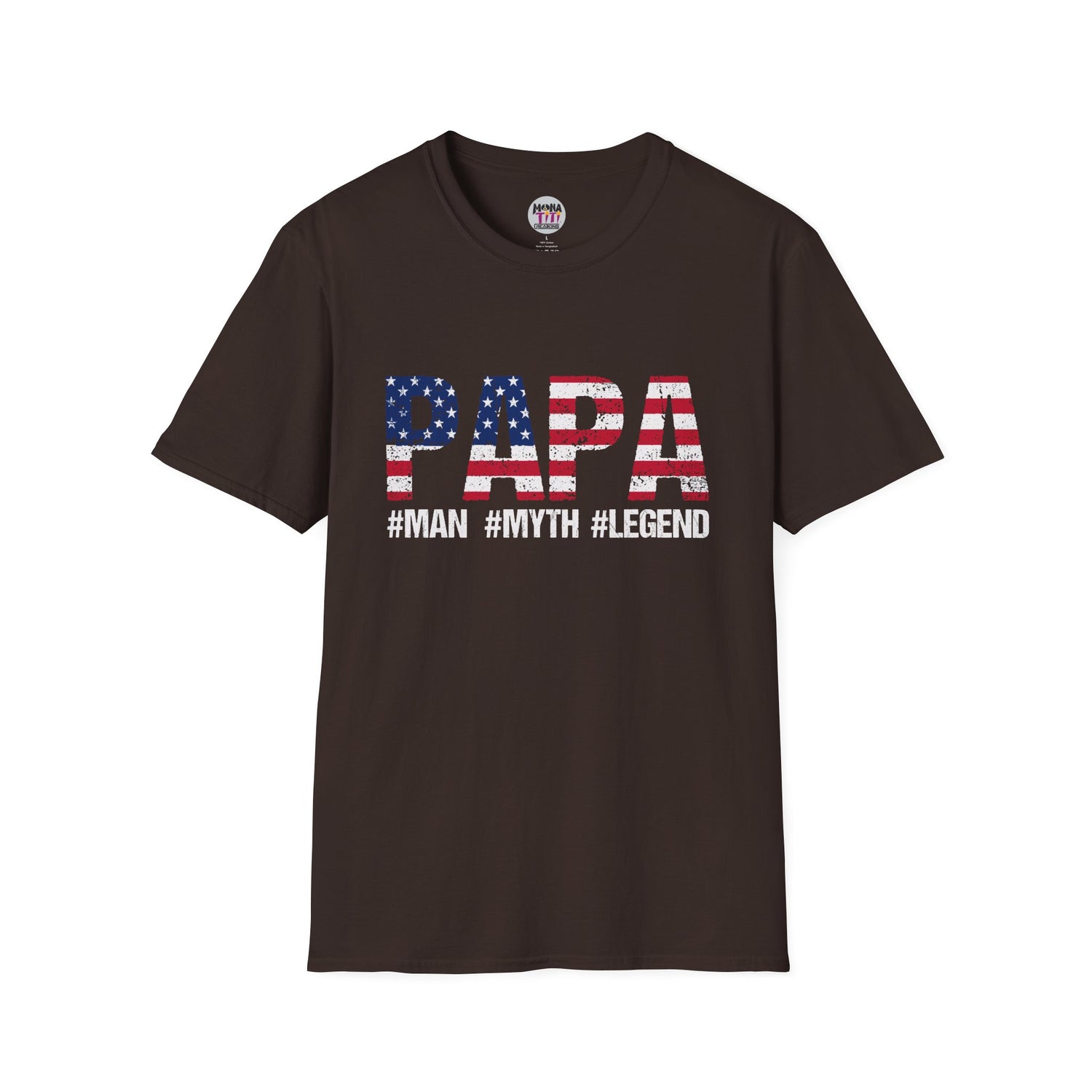 Patriotic Papa T-Shirt, Father's Day Gift, Unisex Tee, Dad's Shirt, Family Reunion Wear, Myth Legend Man Tee