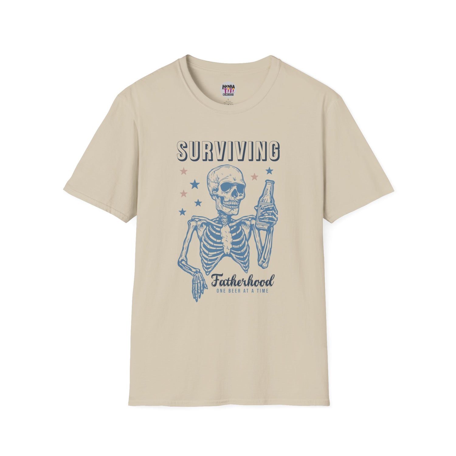 Funny Skeleton Dad T-Shirt, Unisex Softstyle Tee for Father's Day, Parenting Humor, Gifts for New Dads, Halloween Fashion
