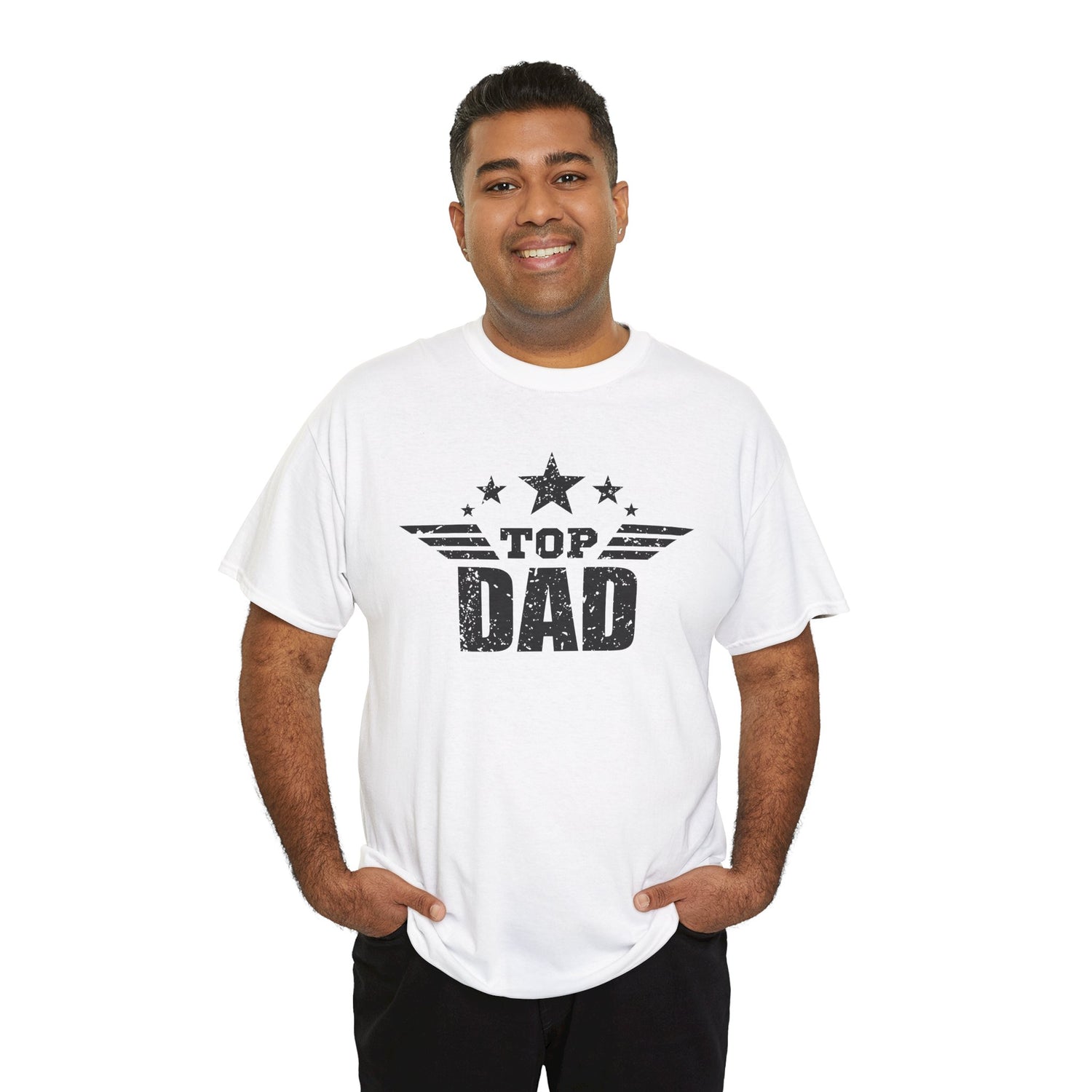 Top Dad Cotton Tee, Father's Day Gift, Dad T-Shirt, Funny Dad Shirt, Casual Wear, Gift for Him